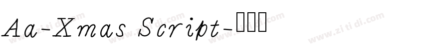 Aa-Xmas Script字体转换